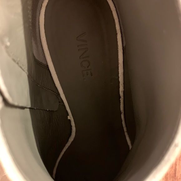 VINCE White Snake Skin Peep Toe Ankle Booties - Picture 3 of 6